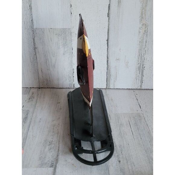 Toboggan foreside penguin rustic metal sledding home decor Xmas - Picture 4 of 10